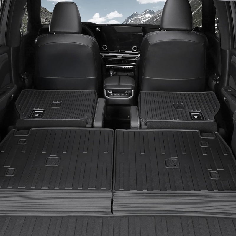 HOUCLEMIC Kick Mats for Grand Highlander Accessories, 2nd Row All-Weather TPE Seat Back Covers Backrest Protector Mats for 2026 2025 2024 Grand Highlander (7 Seater Captain Chairs Only) - Image 2